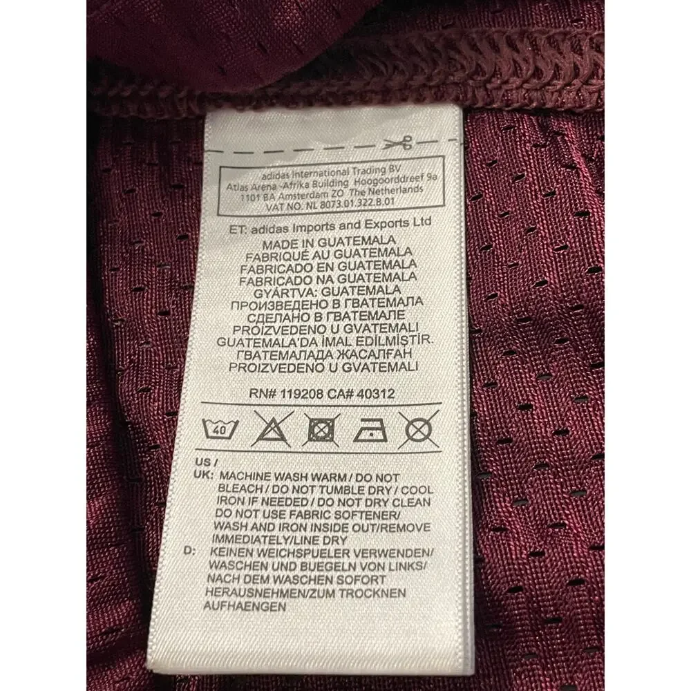 ADIDAS Techfit Hyped press coverage Maroon/White Jersey Large EUC